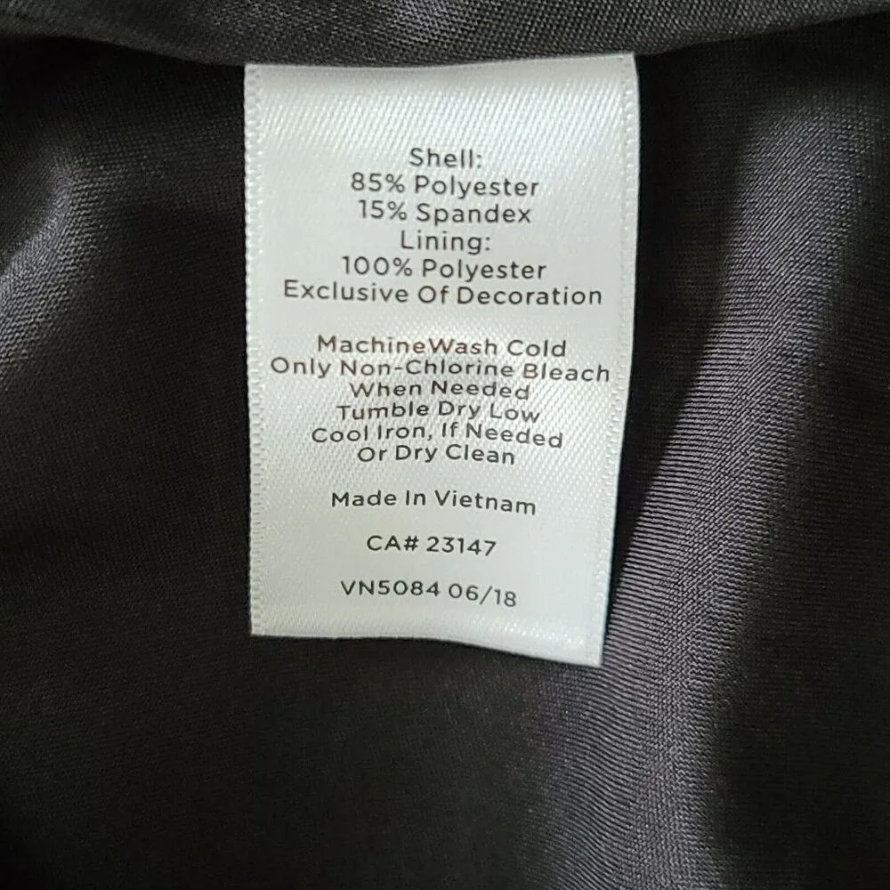 Talbots Fit & Flare LBD Dress 3/4 Sleeve Dress Sz 4 Black Zip Dressy NWT $149 - Picture 8 of 10